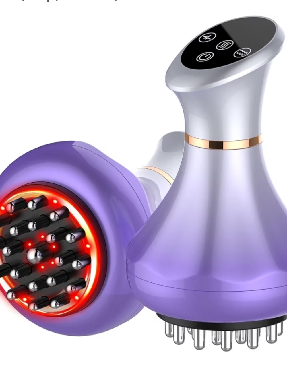 Purple Handheld 4-in-1 Body Massager. Lymphatic Drainage Body Sculpting